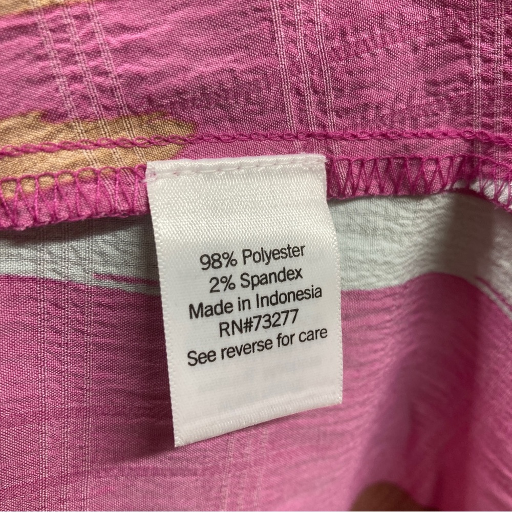 Nine‎ West Dress Pink Stripe Flutter Sleeve Tie Waist Medium - Picture 5 of 5